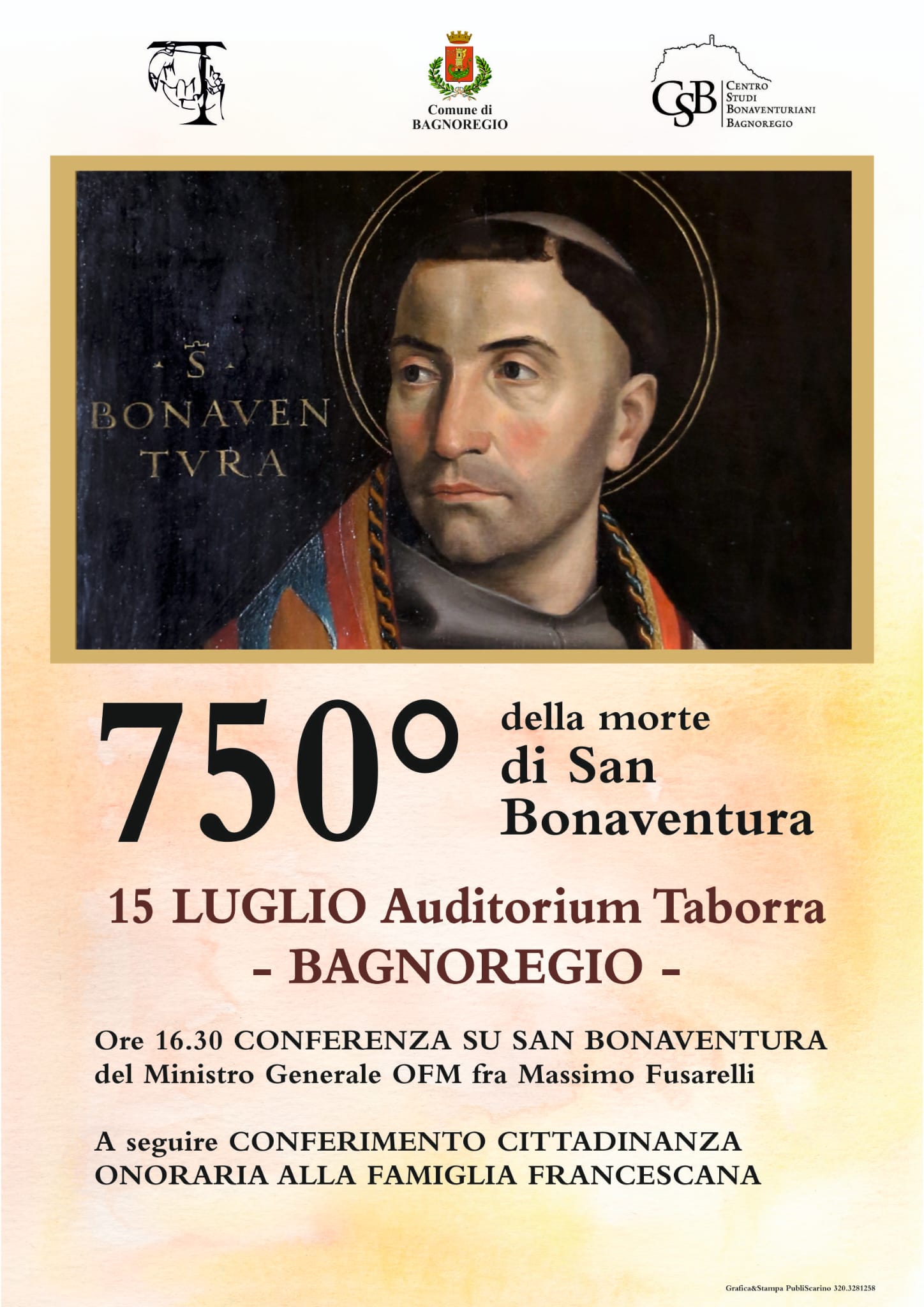 15 luglio, Bagnoregio – 750° della morte di San Bonaventura